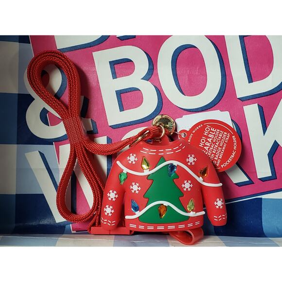 BBW Ugly Sweater ID Card w. Retractable ID Wearable Lanyard PocketBac Holder - Picture 1 of 2